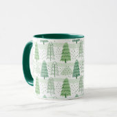 Mug Modern Christmas Trees Pattern (Devant gauche)