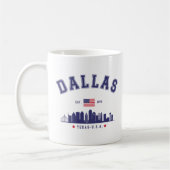 Mug Modern Cityscape of Dallas Texas (Gauche)