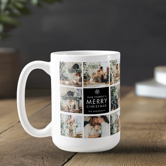 Mug Modern Collage “Merry Christmas” Multi Photo |