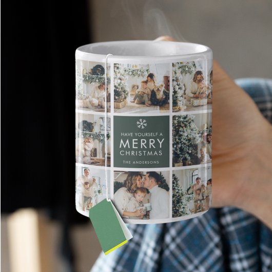 Mug Modern Collage “Merry Christmas” Multi Photo