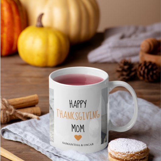 Mug Modern Collage Photo Bon thanksgiving Maman