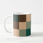 Mug Modern Color Checks Checkerboard (Gauche)