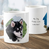 Mug Modern Custom 2 Photo Paint Brushstroke Dog