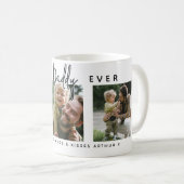 Mug Modern Custom Best Daddy Ever | 3 Photo (Devant droit)