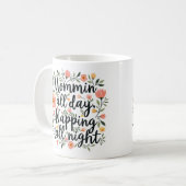 Mug Modern Cute Floral Mother's Day, Funny Mom Quote (Devant gauche)