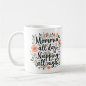 Mug Modern Cute Floral Mother's Day, Funny Mom Quote (Gauche)