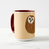 Mug Modern cute northern saw-whet owl (Devant gauche)