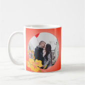 Mug Modern Cute Romance Coeur rouge Photo Valentines D (Gauche)