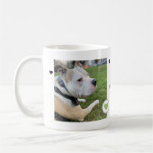 Mug Modern Dog 2 Photos coeurs Nom (Gauche)