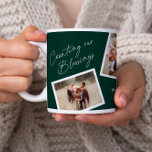 Mug Modern Elegant 4 Photo Collage Famille Cadeau<br><div class="desc">Moderne Elégant 4 Photo Collage Famille Cadeau Giant Café Mug. Cliquez sur le bouton Modifier pour customiser cette conception avec vos propres photos et texte. La couleur rouge arrière - plan peut être changée.</div>