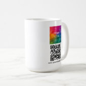 Mug Modern Elegant QR Code Upload Logo Template (Devant droit)