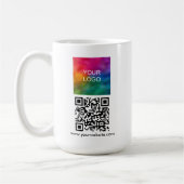 Mug Modern Elegant QR Code Upload Logo Template (Gauche)