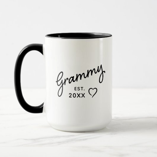 Mug Modern Established Date Grammy Coffee  (Gauche)