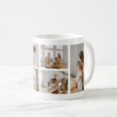 Mug Modern Family Name 6-Photo Collage Custom (Devant droit)