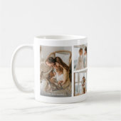 Mug Modern Family Name 6-Photo Collage Custom (Gauche)