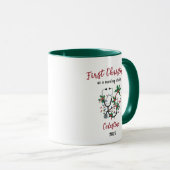Mug Modern First Christmas as a Nursing Student Custom (Devant droit)
