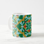 Mug Modern Geometric Earth Tones Pattern Ceramic Coffe (Devant gauche)