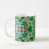 Mug Modern Geometric Earth Tones Pattern Ceramic Coffe (Gauche)