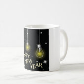 Mug Modern Glowing Light Bulbs Happy New Year (Devant droit)