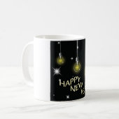 Mug Modern Glowing Light Bulbs Happy New Year (Devant gauche)