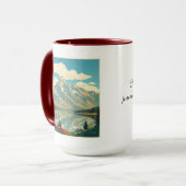 Mug Modern Grand Teton Alpine Zen Personalized (Devant gauche)