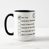 Mug Modern Habit Tracker & 10 Milestones Custom (Gauche)