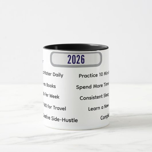 Mug Modern Habit Tracker & 10 Milestones Custom (Centre)