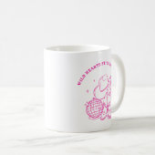 Mug Modern Hot Pink Western Disco Best Friends Quote (Devant droit)