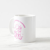 Mug Modern Hot Pink Western Disco Best Friends Quote (Devant gauche)