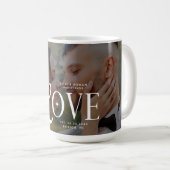 Mug Modern Love Custom Wedding Photo Couples Monogram (Devant droit)