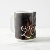 Mug Modern Love Custom Wedding Photo Couples Monogram (Devant gauche)
