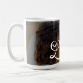 Mug Modern Love Custom Wedding Photo Couples Monogram (Gauche)