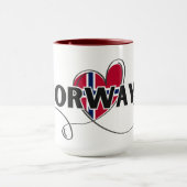 Mug Modern Love Norvège Drapeau scandinavie Souvenir (Centre)