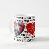 Mug Modern Love You 2 Heart Photos & Personal Message (Devant gauche)