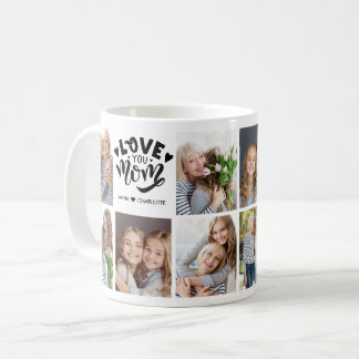 Mug Modern Love You Mom Custom Photo Collage Mother