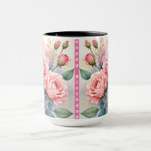 Mug Modern Luxury Pink Roses Beautiful Collection (Centre)