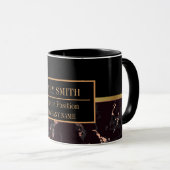 Mug Modern Marble Business Ajouter un nom (Devant droit)