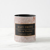 Mug Modern Marble Business Ajouter un nom (Centre)