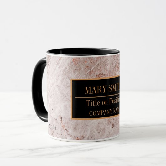 Mug Modern Marble Business Ajouter un nom (Devant gauche)