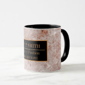Mug Modern Marble Business Ajouter un nom (Devant droit)