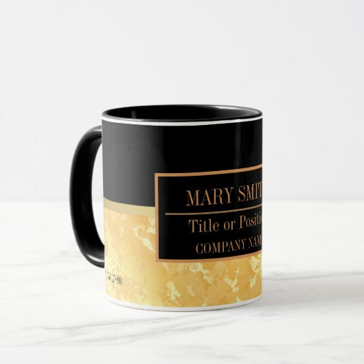 Mug Modern Marble Business Ajouter un nom (Devant gauche)