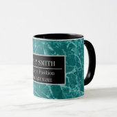 Mug Modern Marble Business Ajouter un nom (Devant droit)