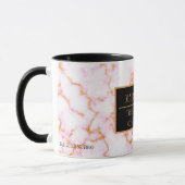 Mug Modern Marble Business Ajouter un nom (Gauche)