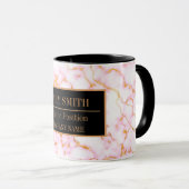 Mug Modern Marble Business Ajouter un nom (Devant droit)