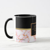 Mug Modern Marble Business Ajouter un nom (Gauche)