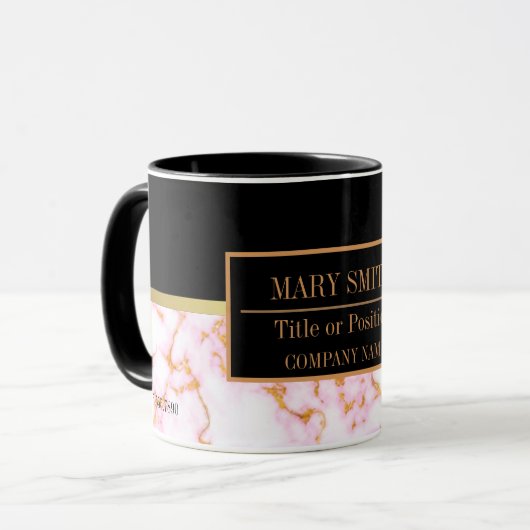 Mug Modern Marble Business Ajouter un nom (Devant gauche)