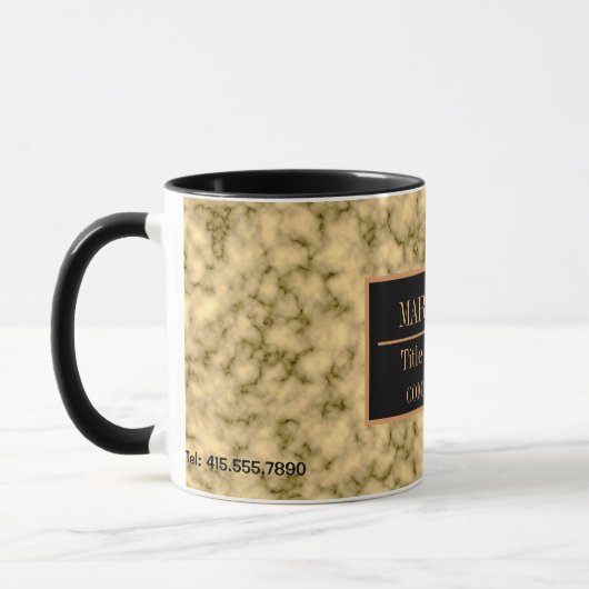 Mug Modern Marble Business Ajouter un nom (Gauche)