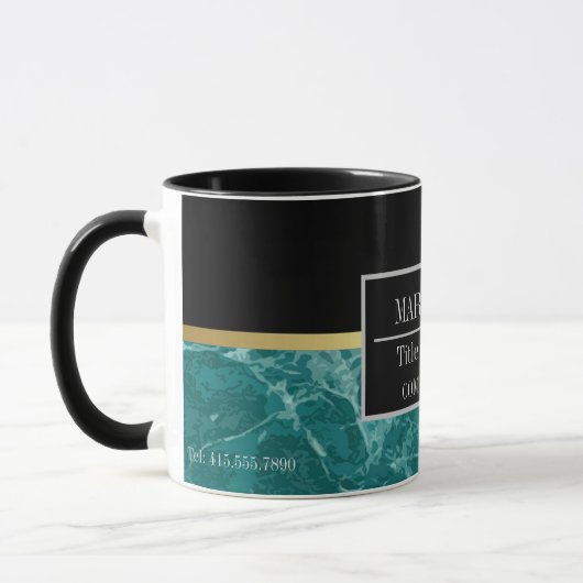 Mug Modern Marble Business Ajouter un nom (Gauche)