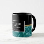 Mug Modern Marble Business Ajouter un nom (Devant droit)