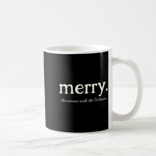 Mug Modern Matching Family Minimalist Merry Christmas (Droite)